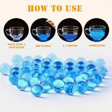 100,000 颗蓝色水珠、水凝胶珠，可用于花瓶填充、婚礼中心装饰、圣诞装饰、节日花卉装饰