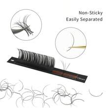 Orchid Lashes Extensiones de pestañas individuales de visón para belleza de orquídeas, 12 filas, mate negro, volumen C Curl, extensiones de pestañas naturales clásicas rusas suaves, pestañas postizas de visón premium y cashmere, insumos para maquillaje de salón de belleza, longitudes de 8 a 15 mm