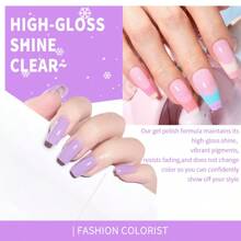 JR JR 6pcs 16ml Gel Nail Polish Set Including Red Pink Nude Gel Polish Kit UV LED Soak Off Polish Home DIY Top Coat Base Coat Gifts For Girl