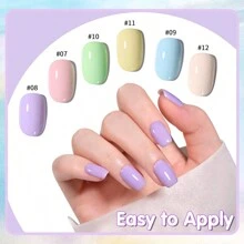 JR JR 6pcs 16ml Gel Nail Polish Set Including Red Pink Nude Gel Polish Kit UV LED Soak Off Polish Home DIY Top Coat Base Coat Gifts For Girl
