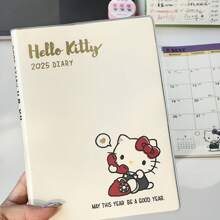 Sanrio Sanrio Hello Kitty 2025 Diary Notebook - 96 Pages, Mixed Color, High Beauty Illustration, Paper Material, Cute Kitty Design, Colorful Pages, Officially Licensed