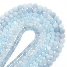 1 pièce Perles de lapis-lazuli naturel 4/6/8/10mm. Perles lâches faites à la main tendance, convenant pour bracelets, colliers, bijoux, sangles de téléphone, porte-clés