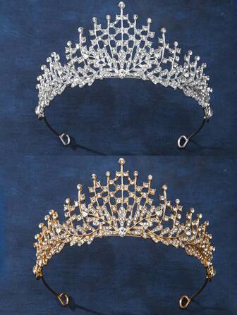 1 件优雅简约分支网状女士头带，多种颜色适合婚礼、派对、活动、新娘活动，锌合金钻石网格派对街头风格头饰