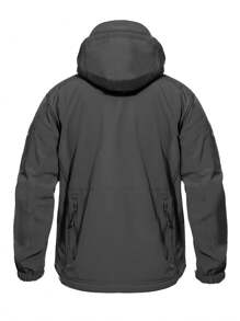 Military Soft Shell Tactical Jacket, Men's Waterproof Windproof Jackets, Men's Army Combat Hooded Coats - Grey - View 8