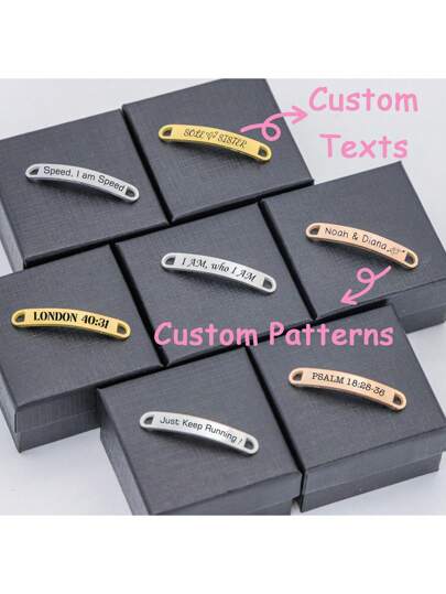 Personalized Shoe Tags, Personalized Metal Shoe Tags, Custom Shoelaces Tags, Custom Tag Metal, Running Shoe Tags, Customized Shoe Tag, Shoe Tag With Name, Metal Shoe Lace Charm Ornamental, Dawg Stylish, Fashion, Hipster, Contracted, Casual, Cute Cuties, Minimal Chic, Cozy Custom, Unique, Personalized Ideal Gifts For Him, Ideal Gifts For Her Family, Friends