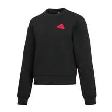 Adidas Moletom Feminino, Gola Redonda Manga Longa Suéter - Preto - Visão 1