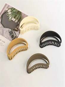 3/6pcs Large Piranha Plastic Hair Claw/Frosted Hair Clip Korean Version - 6peca loại - Xem 4