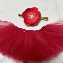Conjunto de Saia + Faixa de Cabeça para Bebês Recém-Nascidas Meninas, Conjunto de Saia Tutu e Faixa de Cabeça, Faixa de Cabelo com Flor, Fantasia de Bebê e Criança Pequena, Acessório de Fotografia Princesa, Presente de Chá de Bebê, Decorações Familiares, Presentes de Chá de Bebê e Páscoa para Meninas/Meninos