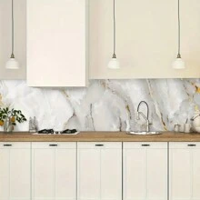 1 Roll Of 1m/3m/5m Marble Grain Glossy Contact Wallpaper, Background Wall Kitchen Wall Decoration Wallpaper, Ready-To-Use And Sticky Removable Oil-Proof Wall Stickers, Cabinet Dining Table Stove Countertop Closet Decoration 15.74X397.4INCH Gifts Birthday Graduation Room Decor Home Decor Bathroom Decor Bedroom Decor Room Decoration Stuff Living Room Decor House Decor Home Decor Living Room Wall Art Wall Paper