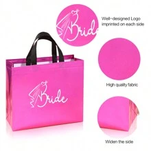 8pcs Bride/Bridal Party Favor Gift Bags, Wedding Decoration Gift Bags, Bridesmaid Gift Bags, Creative Wedding Decoration, Bridal Shower Novelty Sparkling Wedding Decor Gift Bags, Wedding Decor, Home Decor, Room Decor Party Favors Gifts Birthday Graduation Birthday Decorations Party Decorations