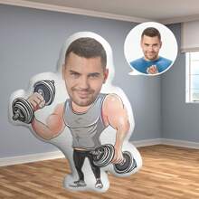 Customized Muscle Fitness Pillow - Personalized Athlete Design, Perfect Gift For Couples, Husbands, Family, And Friends - Fun And Unique Sofas, Bedrooms, Car Cushions - Christmas, Birthdays, Valentine's Day, New Year DIY, Portrait, The Ideal Choice For All Seasons,Multi-Functional,Reusable,Ornamental,Animal,Exquisite,Stylish,Soft,Adorable,Colorful,Cute,Funny,Custom,Personalized,Customized,Unique,Ideal Gifts For Her,Ideal Gifts For Him,Her,Family,Friends,For Anniversaries,For Birthdays