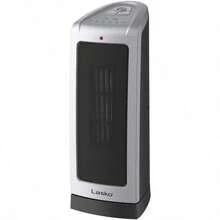 Lasko 5307 Torre calefactora de cerámica oscilante, 40.6 cm, 5309, Plateado/Negro, 1, 1 - 1 - Ver 1