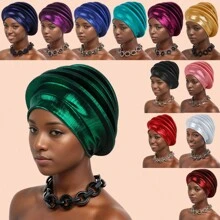 1 件优雅螺旋贝雷帽，适合女士非洲女士头巾，女式贝雷帽头巾，尼日利亚头饰，婚礼派对头饰