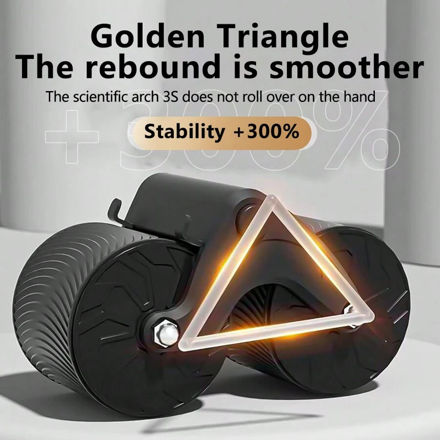 Rodillo abdominal inteligente con doble codo con rebote automático, equipo de entrenamiento de músculos abdominales, entrenador de rueda abdominal para acondicionamiento físico en el hogar - Multicolor - Ver 1