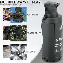 1 Stück M18 Airsoft-Spielzeughandgranate, 1 Stück Kunststoff-Spielzeughandgranate für CS-Kriegsspiele taktische Ausrüstung, CS-Spielzeughandgranate mit Zugring, Rollenspiel-Modellprops, geeignet für Kinder ab 14 Jahren