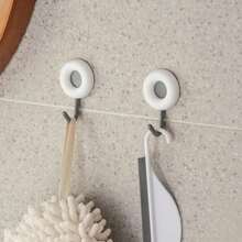 4 Móc treo tường không cần khoan kiểu Nhật cho nhà bếp, phòng tắm, phòng ngủ - Móc treo khăn dính chắc - Nhiều màu - Xem 6