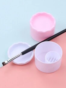 1 buc plastic alb roz unghii spălare stilou ceașcă curățare bol unghii stilou perie curățare cutie multifuncțional filtru paiete manichiură instrumente unghii consumabile