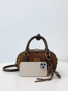 Bolso de bolos vintage, nueva bolsa de mano cruzada de moda, elegante bolso de mano de oficina para señora