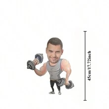 Customized Muscle Fitness Pillow - Personalized Athlete Design, Perfect Gift For Couples, Husbands, Family, And Friends - Fun And Unique Sofas, Bedrooms, Car Cushions - Christmas, Birthdays, Valentine's Day, New Year DIY, Portrait, The Ideal Choice For All Seasons,Multi-Functional,Reusable,Ornamental,Animal,Exquisite,Stylish,Soft,Adorable,Colorful,Cute,Funny,Custom,Personalized,Customized,Unique,Ideal Gifts For Her,Ideal Gifts For Him,Her,Family,Friends,For Anniversaries,For Birthdays