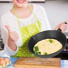 Cast Iron Skillet 3 Pieces Set, Cast Iron Skillet, Frying Pan, Wok, Cast Iron Set (Black)Cooking Pot - Black - View 4