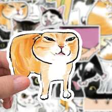 60 Stück lustige Katzen Aufkleber: Dumme Katzengesicht Memes, wasserfeste Graffiti Aufkleber, geeignet für Scrapbooking DIY Dekorationen, Handy- & Computerdekor, tolle Lernmaterialien & Geschenke für Jungen und Mädchen