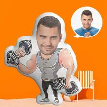 Customized Muscle Fitness Pillow - Personalized Athlete Design, Perfect Gift For Couples, Husbands, Family, And Friends - Fun And Unique Sofas, Bedrooms, Car Cushions - Christmas, Birthdays, Valentine's Day, New Year DIY, Portrait, The Ideal Choice For All Seasons,Multi-Functional,Reusable,Ornamental,Animal,Exquisite,Stylish,Soft,Adorable,Colorful,Cute,Funny,Custom,Personalized,Customized,Unique,Ideal Gifts For Her,Ideal Gifts For Him,Her,Family,Friends,For Anniversaries,For Birthdays