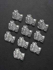 10pcs/Pack Vintage Asymmetrical Rumpled Electroplated Metal Buttons, Suitable For Coat, Sweater, Shirt, School Uniform, Suit, Jacket, High-End Decorative Buttons, Handmade DIY Shoes, Hats, Bags, Apparel Sewing Accessories