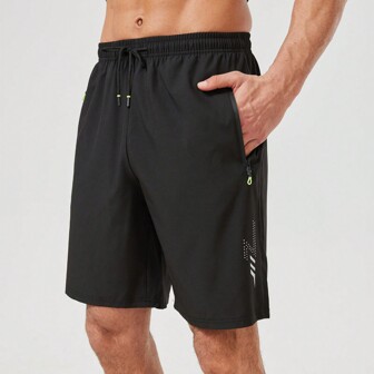 Summer Lightweight Running Ice Silk Waterproof Quick-Drying Breathable Five-Point Sports Fashion Shorts For Outdoor Drawstring Shorts