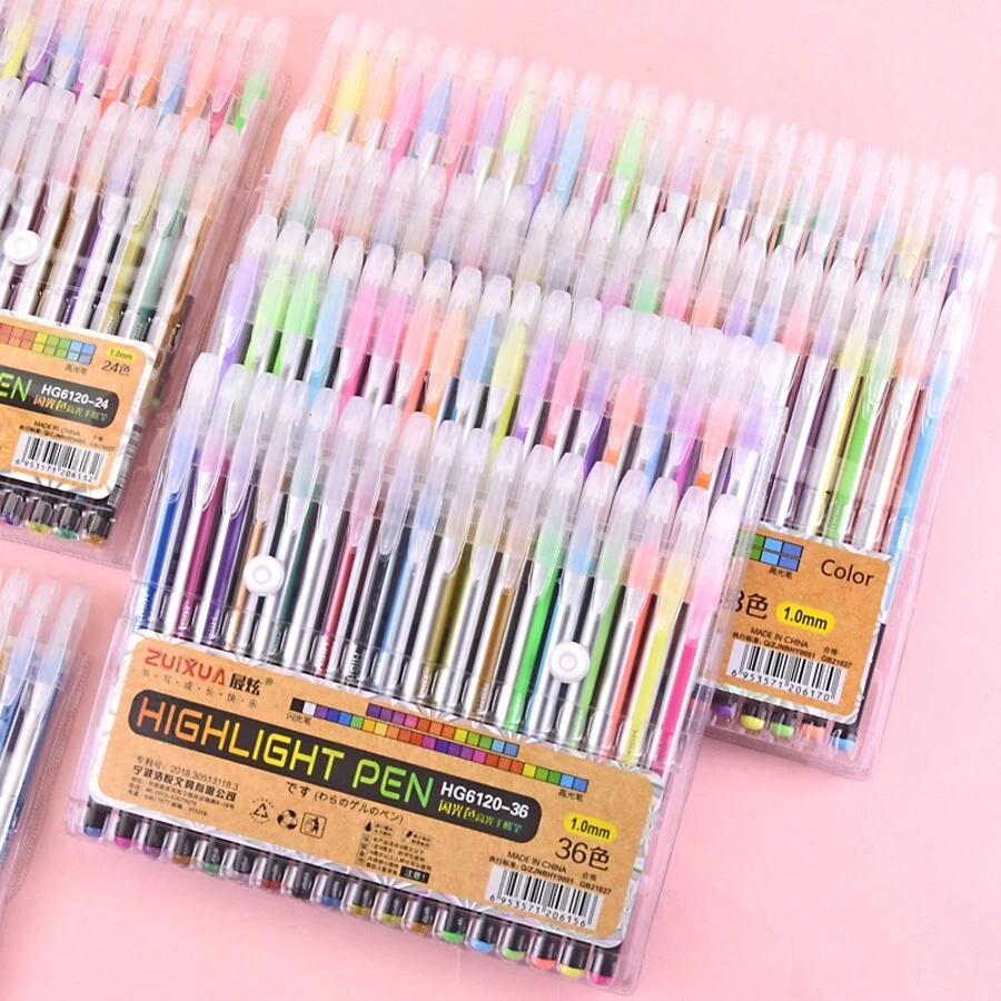 Bolígrafo de purpurina, bolígrafo de gel, resaltador de color, bolígrafo neutro, bolígrafo pastel, bolígrafo metálico, bolígrafo de perlas con purpurina, bolígrafo para el sueño de los niños, regreso a clases