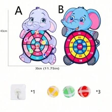 1 套儿童飞镖靶粘球投掷目标室内户外互动投掷球玩具 - 彩色 - 查看 12