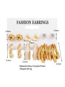 Simple Exaggerated Elegant Metal Geometric Stud Earrings, Perfect For Vacations, Dates, Gifts And Everyday Wear