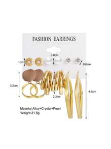 Simple Exaggerated Elegant Metal Geometric Stud Earrings, Perfect For Vacations, Dates, Gifts And Everyday Wear
