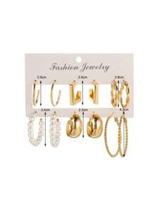 Simple Exaggerated Elegant Metal Geometric Stud Earrings, Perfect For Vacations, Dates, Gifts And Everyday Wear