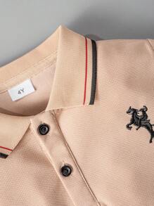 Jungen & Kinder Poloshirt mit Kontrastbesatz Kurzarm