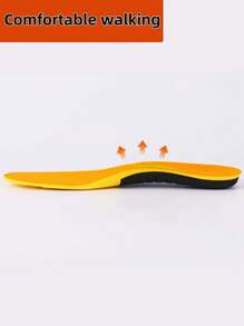 1 Pair Of Comfortable Cushioned High Elastic Sports Insoles That Can Be Cut To Fit The Shoe Size