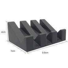 Jabonera de silicona para baño, soporte portátil para jabón de ducha, para mantener el jabón seco, bandeja de esponja fácil de limpiar, accesorios de cocina - Rosa - Ver 5