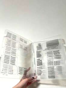 1pc Dustproof Large Capacity Nail Art Storage Box, Wearable Nail Display Board, Transparent Plastic Makeup Organizer Box For Nail Art Supplies