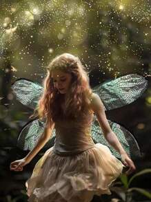 1pc Adult Forest Fairy Gradient Dragonfly Holiday Party Dress Up Wings Halloween - Multicolor - View 4