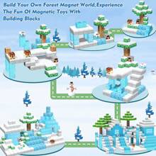 Juego de bloques de construcción magnéticos para juego creativo - Cubos sensoriales STEM con bloques de ABS de bordes suaves, cubos de atracción para desarrollo sensorial, regalo STEM mejorado, color aleatorio - Multicolor - Ver 7