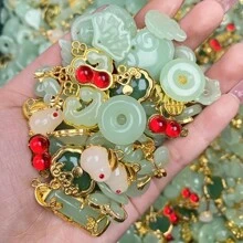 15/30/45 Pieces Set DIY Jewelry Accessories Mixed Color Alloy Bracelet Pendant Handmade Weaving Necklace Pendant Material