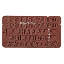 2 Pezzi Stampo in Silicone per lettere e numeri del Alfabeto a Cioccolato, Simboli di Buon Compleanno, Stampi in Silicone per Lettere e Numeri per Decorazione Torte di Compleanno, Cottura e Fai Da Te