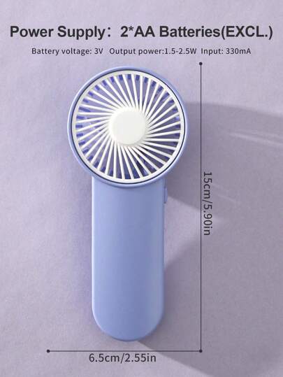 AOYI 1pc Portable Handheld Mini Fan With Hanging Rope, Operated By 1 AA Battery With 1-Level Speed Adjustment For Outdoor Activities
