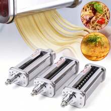 SENDERPICK Accesorio para pasta para KitchenAid, procesador de alimentos con cuchilla fina, rodillo de acero inoxidable para láminas de pasta, 8 ajustes de grosor variables, cortador de espaguetis para agnolotti, dumplings y empanadas [Un bonito regalo para tu familia y amigos] - Multicolor - Ver 5