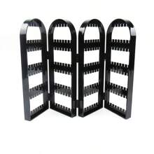 Jewelry Display Rack Necklaces Rings Plastic Folding Holder Large Capacity Bracelets Storage Hanger With Stud Earrings Holes