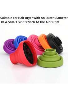 1 Pc Silicone Salon Tools Black Pink Universal Hair Dryer Diffuser Cover Adjustable Temperature Resistant Diffuser Dryer Hair Dryer Universal Silicone Hair Dryer Diffuser Attachment, Heat-Resistant Styling Tool For Defined Curls & Reduced Frizz, Fits Most Blow Dryers, Foldable Portable Design, Ideal For Home, Salon & Travel Hair Care Routine