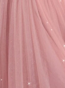 Teen Girl Gold Sequined Tulle Easter Party Dress, Elegant Princess Dress, Gift For Birthday, Wedding, Bridesmaids, Formal Event, Holiday Celebration Valentine's Day - Bụi hồng - Xem 5