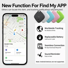 1pc Global GPS Tracker & Bluetooth Locator, Key Finder, Bag, Pet, Backpack, Tablet, Laptop, Item Finder, Smart Tracking Device, Compatible With Apple Find My App