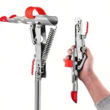 1pc Red Hanging Rod Holder With Foldable Design And Stable Ground Support, Allows Hands-Free Fishing