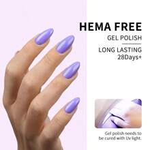 JR JR 6pcs 16ml Gel Nail Polish Set Including Red Pink Nude Gel Polish Kit UV LED Soak Off Polish Home DIY Top Coat Base Coat Gifts For Girl