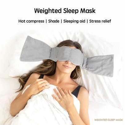 1 件新款重力睡眠眼罩，防光放松眼部护理缓解浮肿睡眠面罩，时尚眼部疲劳缓解面罩，适用于办公室，女性情人节礼物生日男朋友女朋友